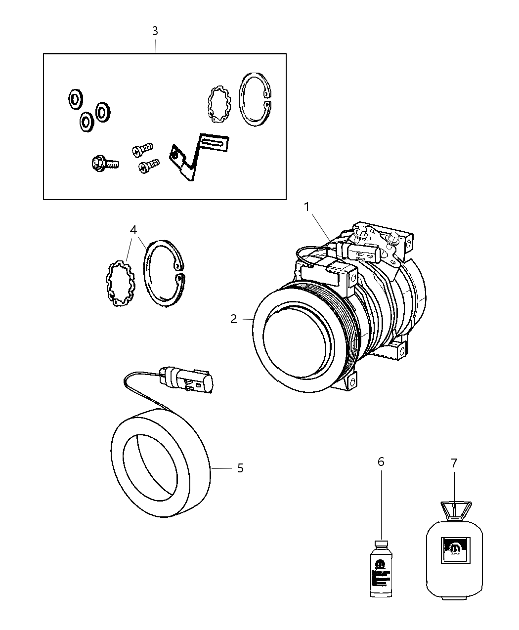 Mopar 5181968AA Compressor A/C