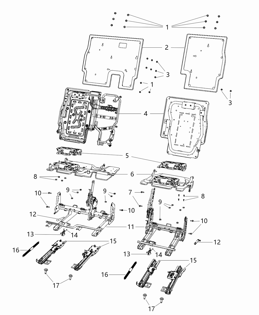 Mopar 1UM98DX9AA Panel Rear Seat Back