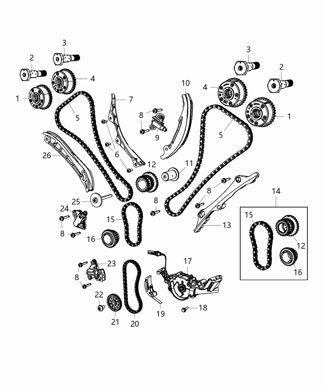 Mopar 5047963AA Chain Timing Secondary