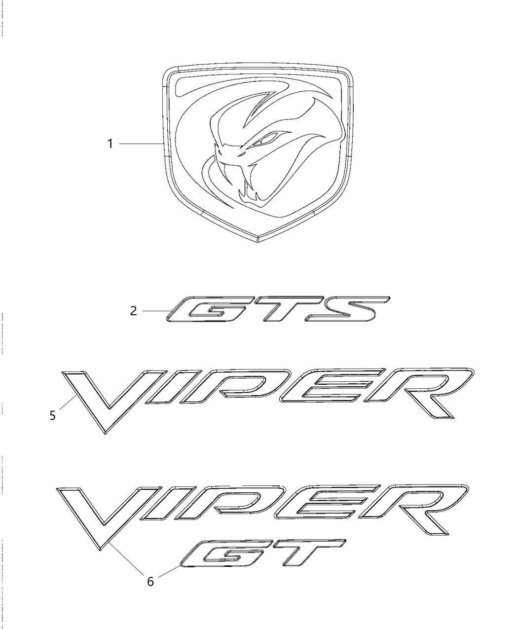 Mopar 5SR42KL4AA Decal Ta Track Badge