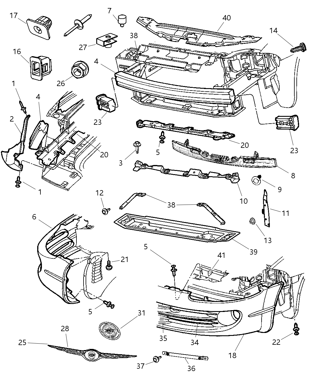 Mopar 5012268AA Grille Radiator