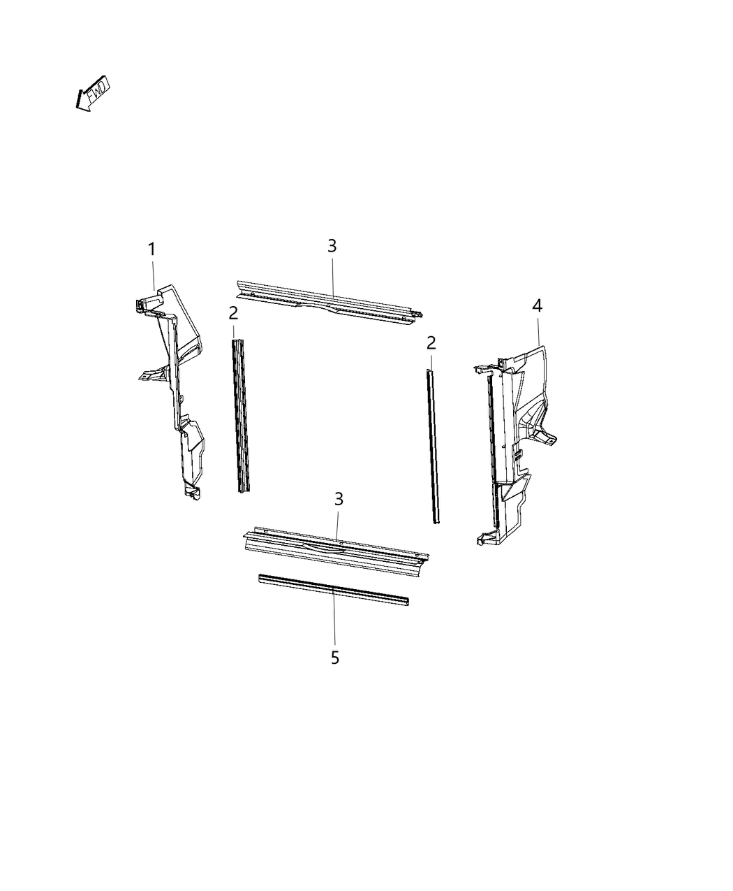 Mopar 68231622AB Shield Radiator Left