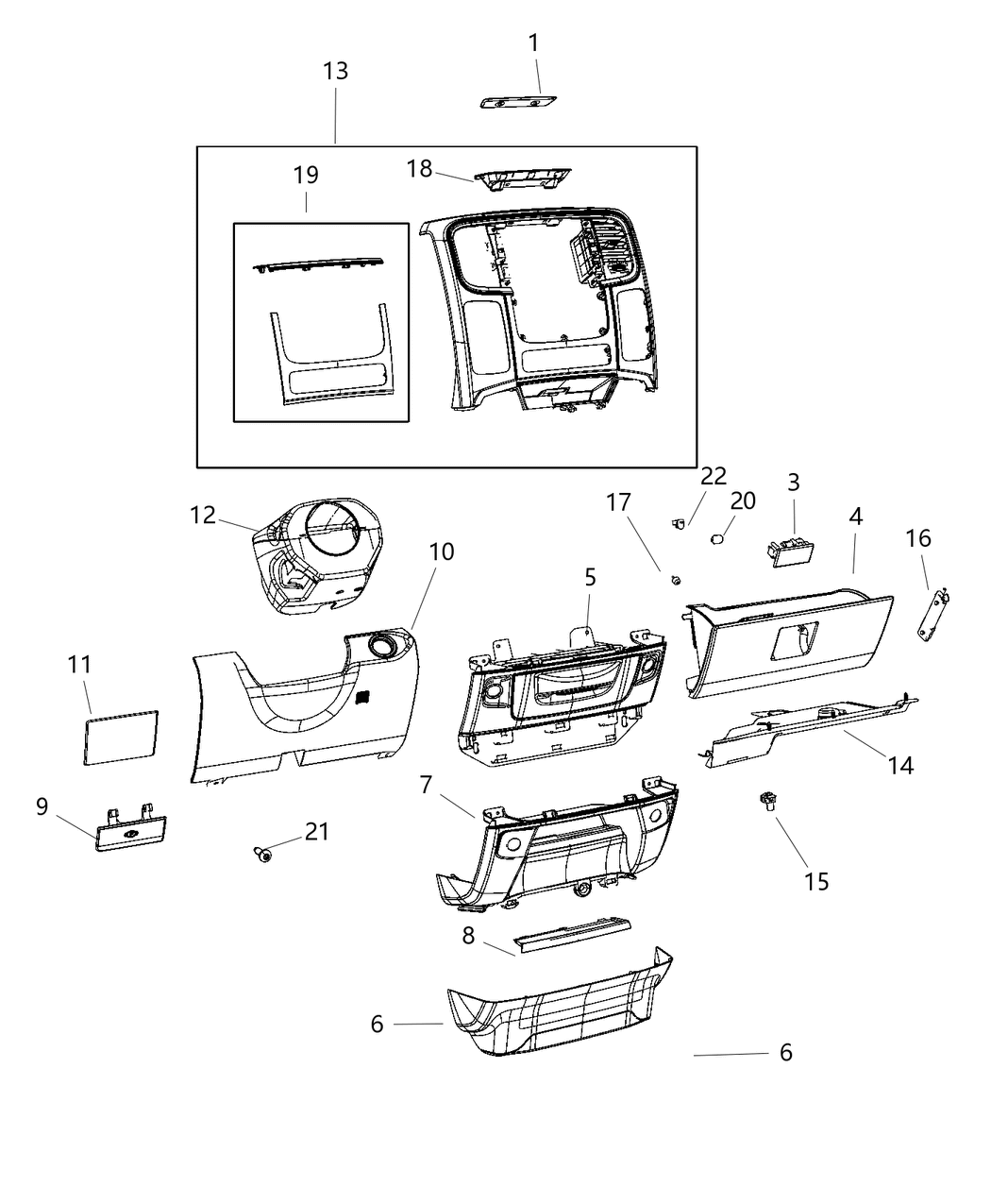 Mopar 1JQ68TX7AA Latch Glove Box Door