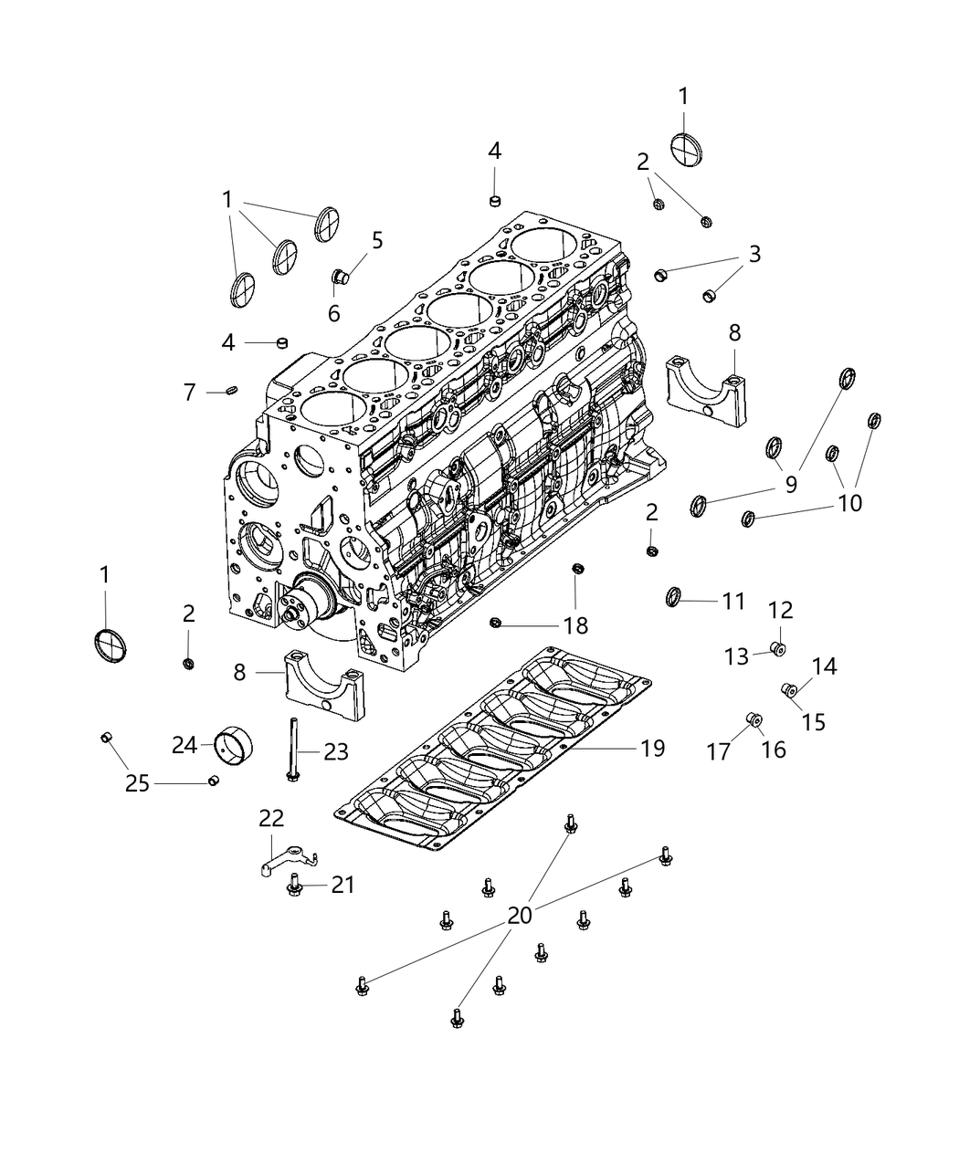 Mopar 68443542AA Camshaft Bearings