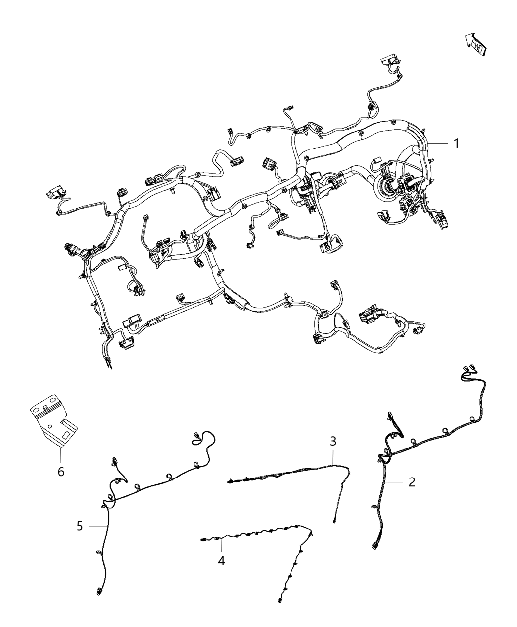 Mopar 68189600AC Wiring Instrument Panel