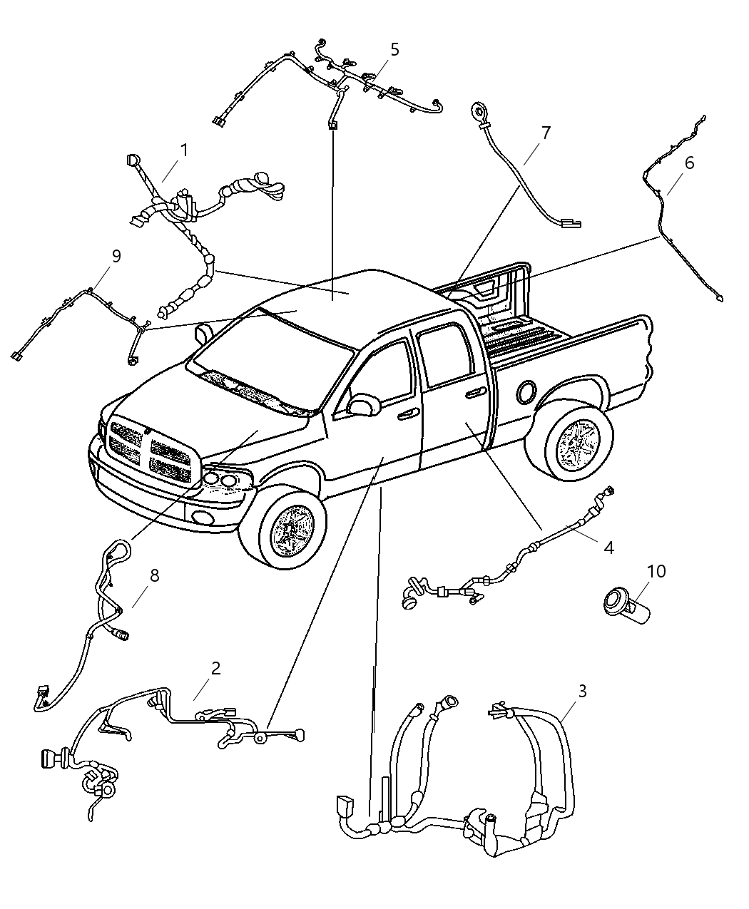 Mopar 56051317AC Wiring Mirror Jumper