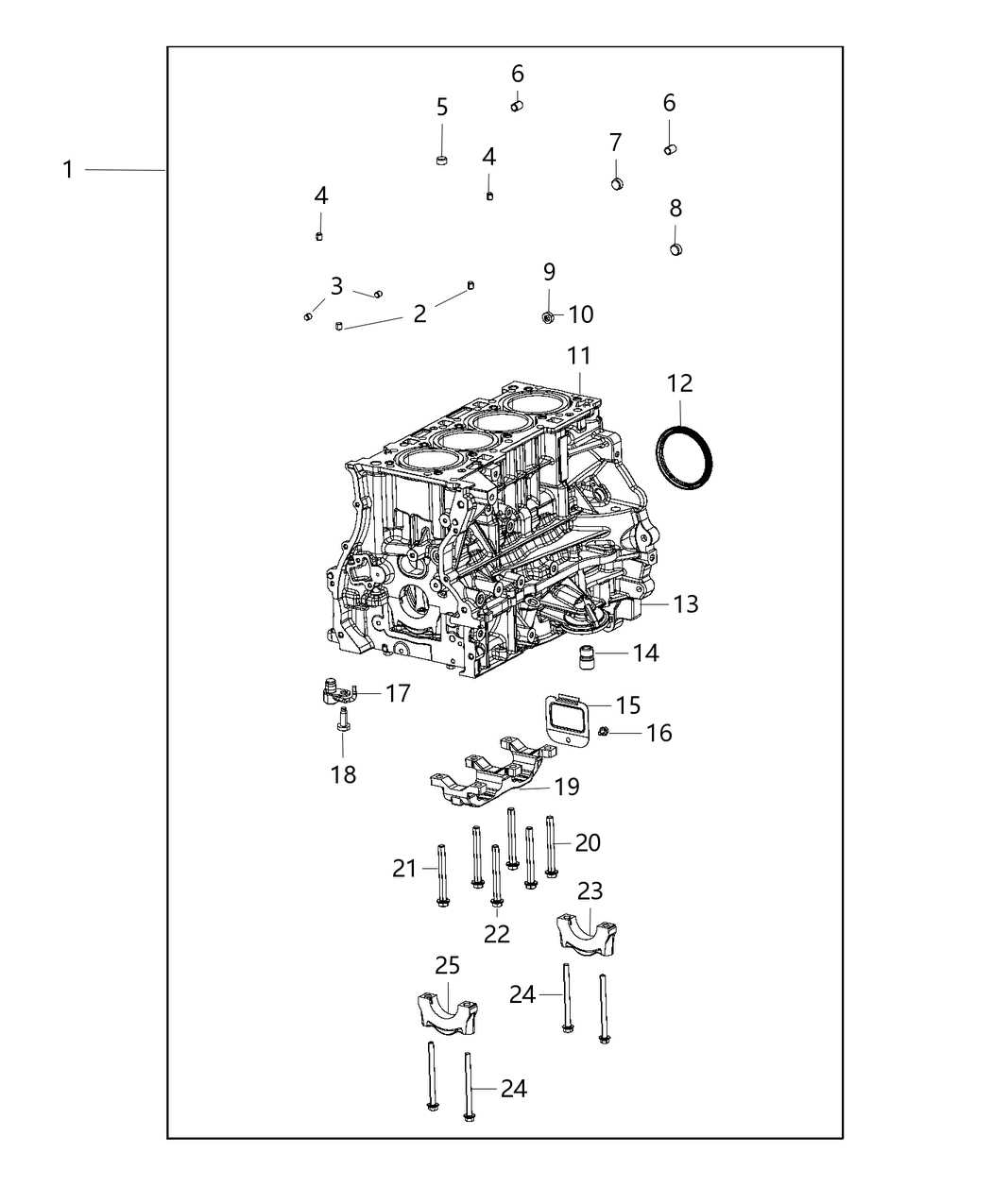 Mopar 4884792AB Plug Pipe Main Oil Gallery