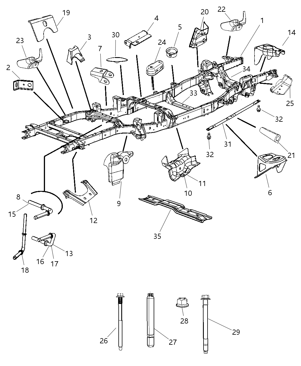 Mopar 55398823AD Frame Assembly Chassis