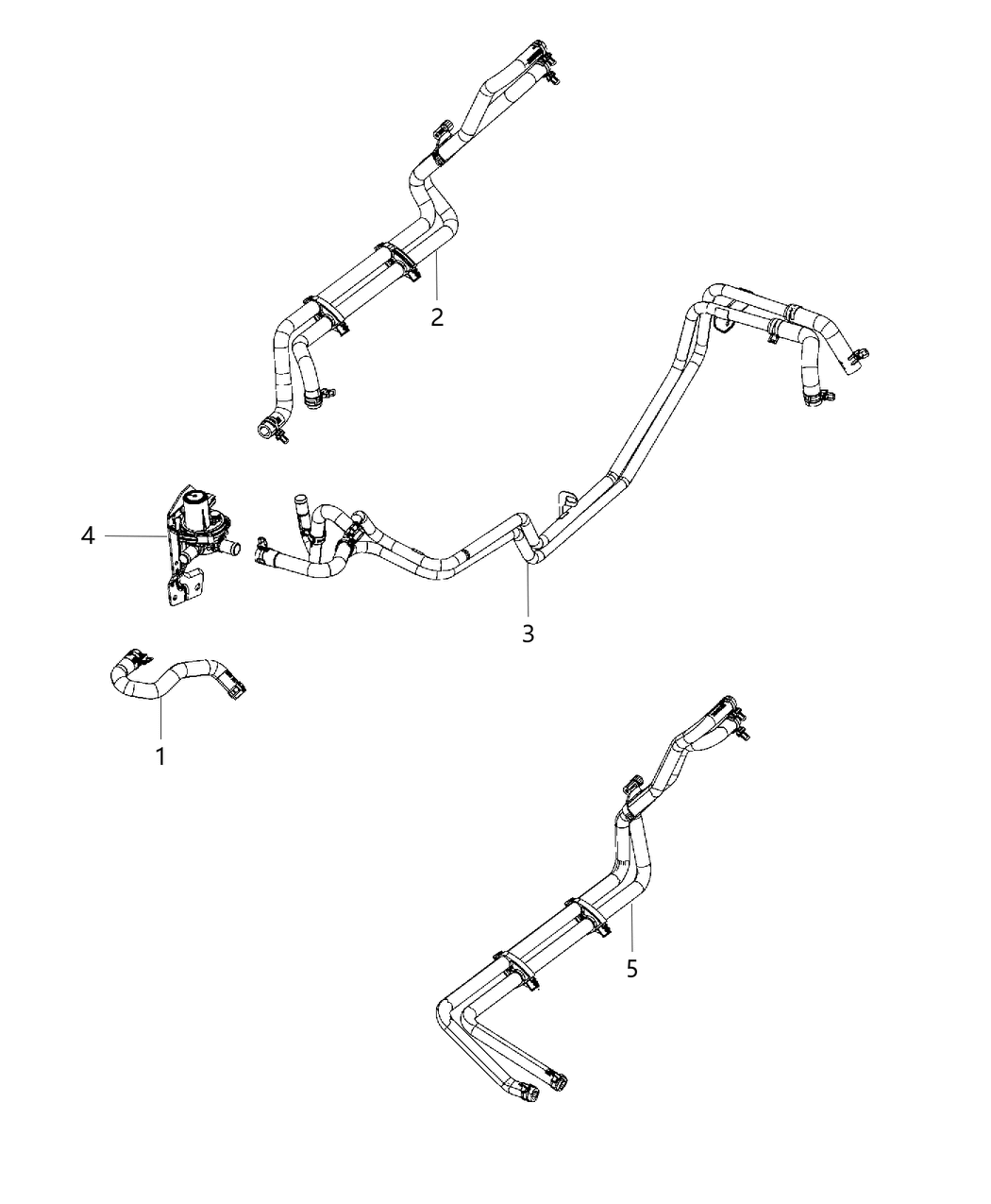 Mopar 52014815AC Hose Heater Core Supply And Return