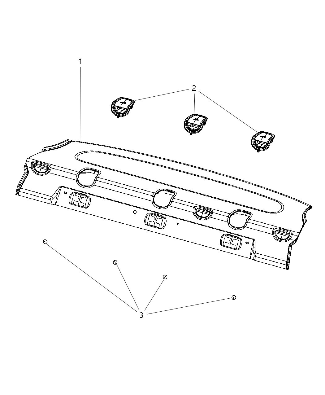 Mopar 1UA30DX9AF Panel Rear Shelf