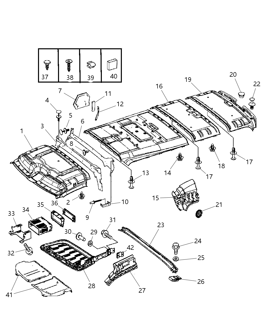 Mopar 1HC00XDVAA Cover Roof Header