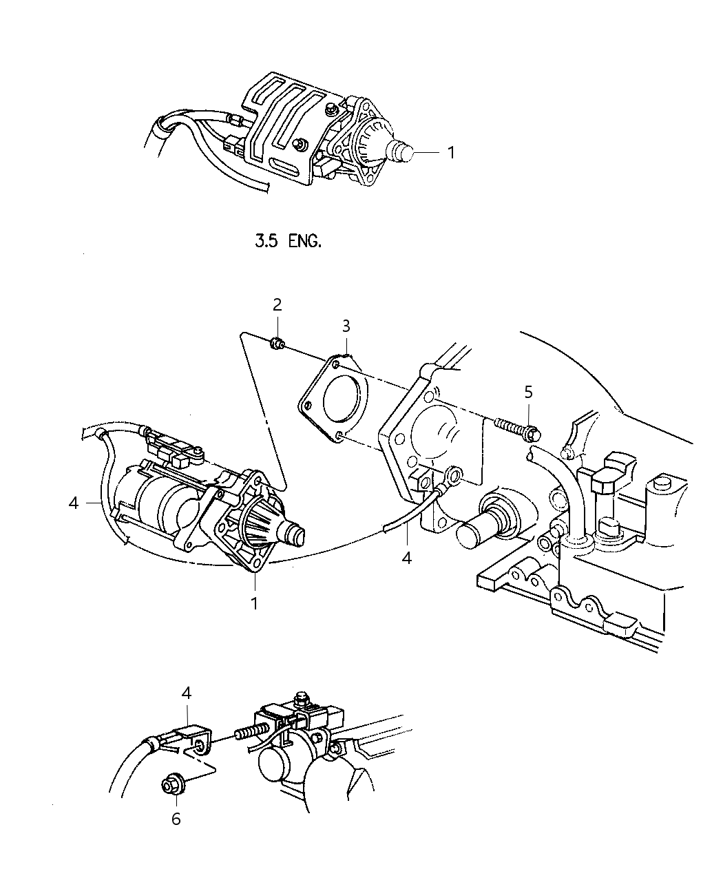 Mopar R4609011 Starter , (Engine Starter Motor) 3.3 Engine