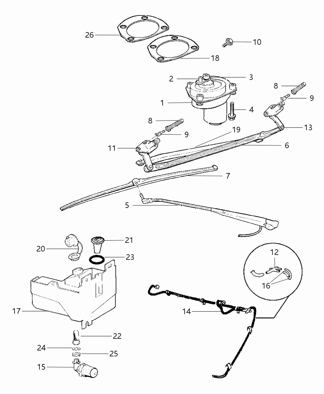 Mopar 3431744 Grommet Washer Pump