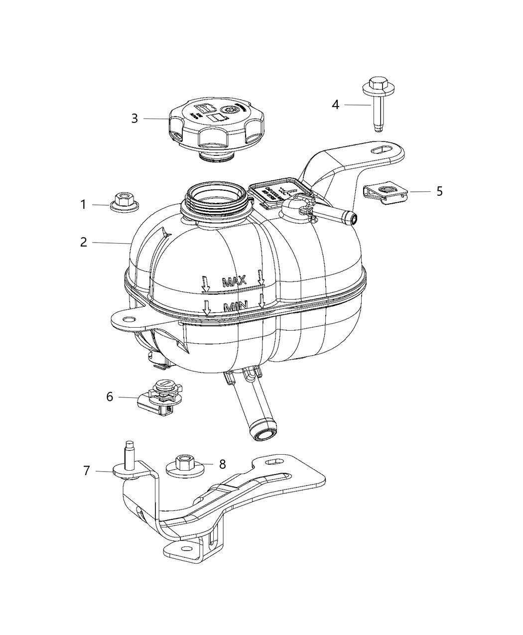 Mopar 68238828AB Bracket Coolant Bottle