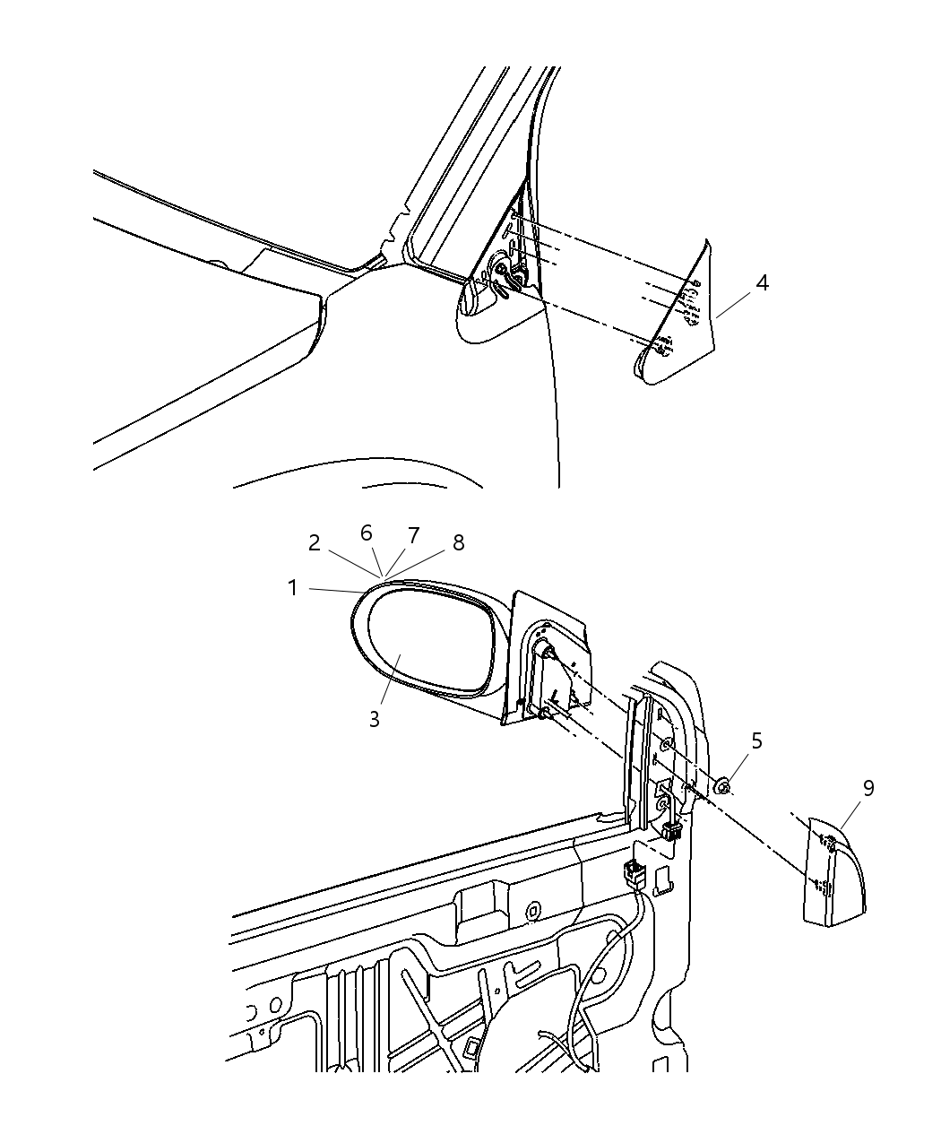 Mopar 5160045AB Glass Mirror Replacement