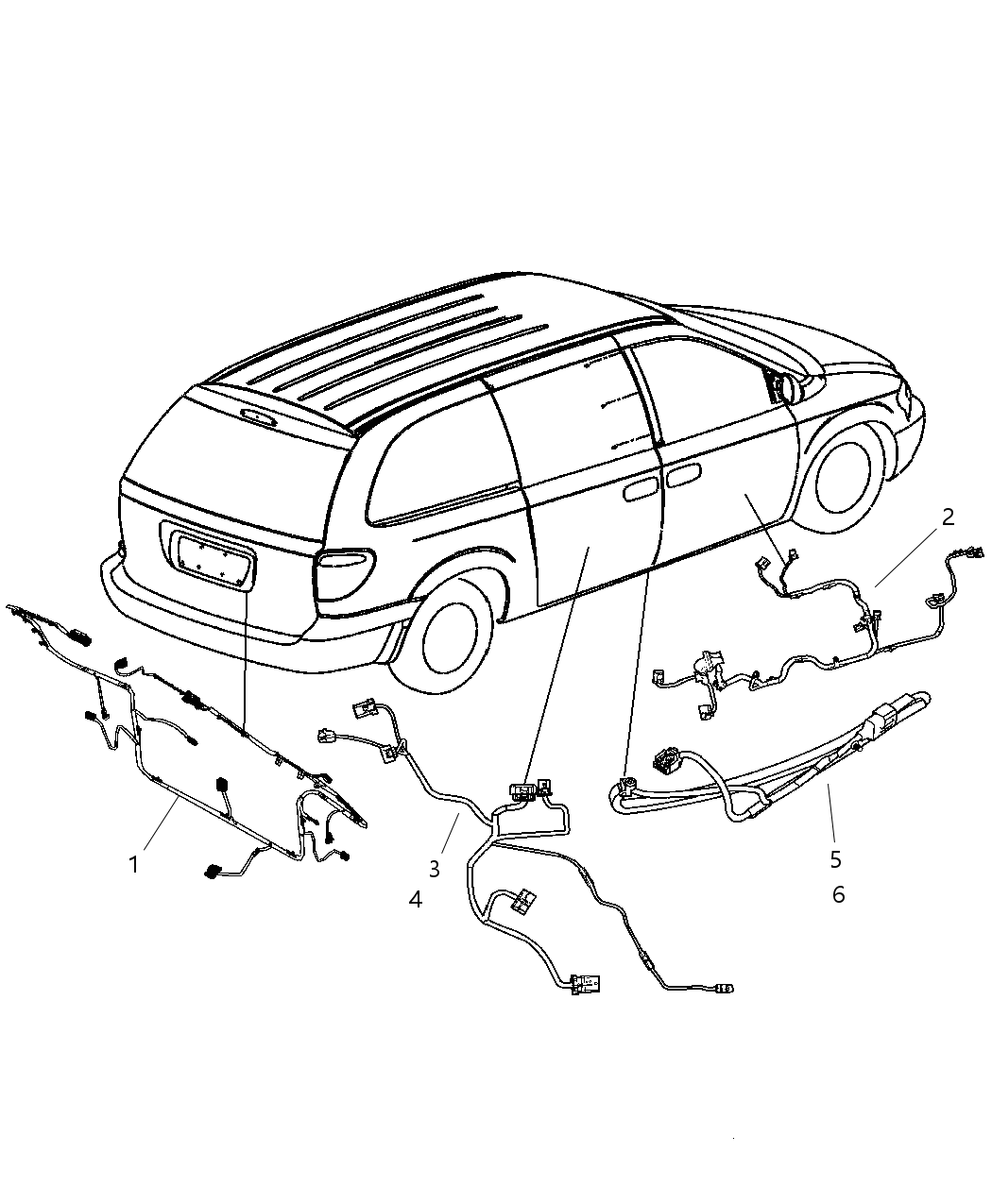 Mopar 4868484AB Wire Track Sliding Door Right, Passenger Side