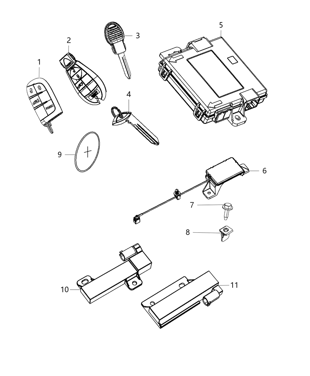 Mopar 68159259AA Antenna Passive Entry
