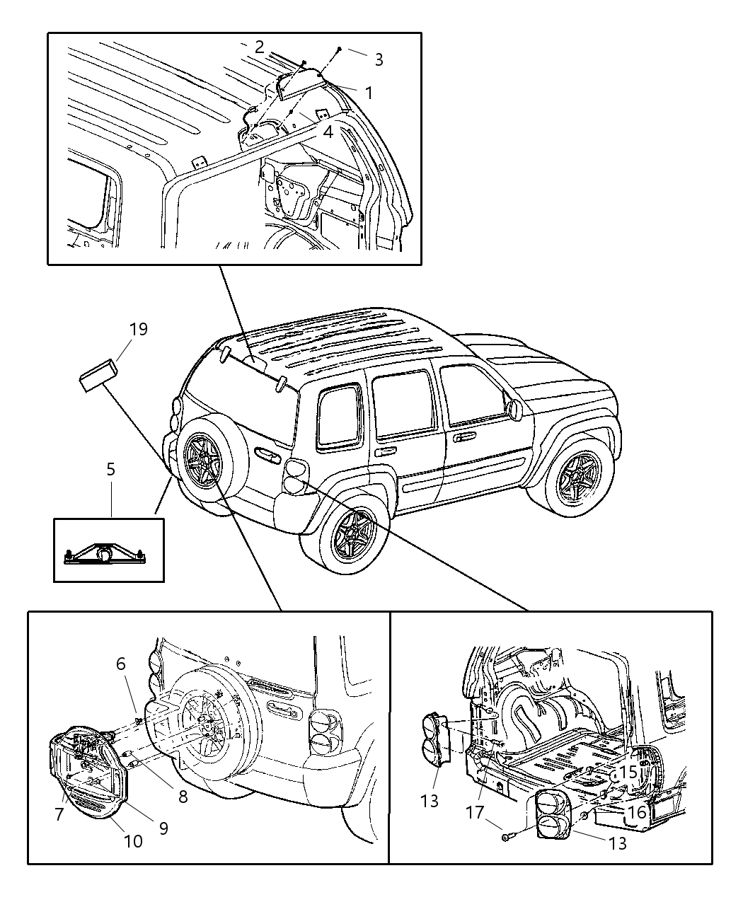 Mopar 55156027AA Socket High Mounted Stop Lamp