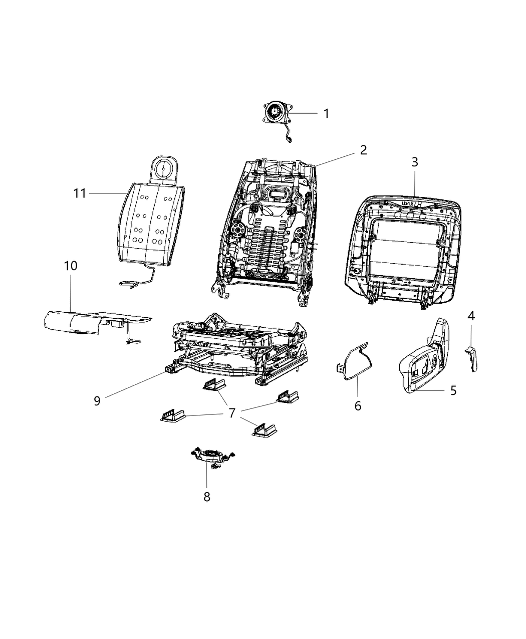 Mopar 1UZ63HL1AA Shield Seat Adjuster