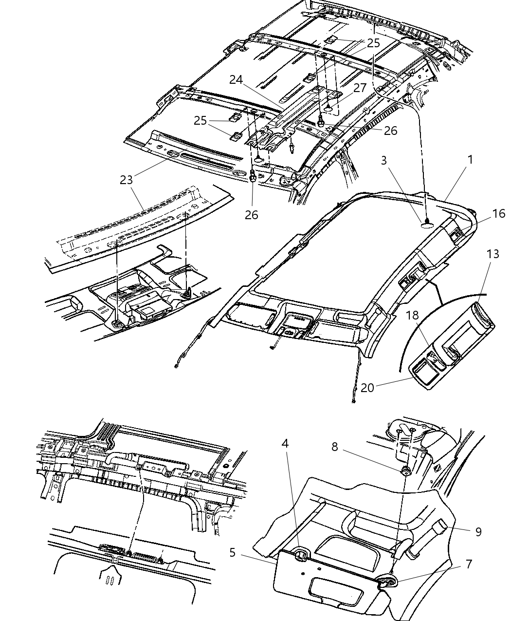 Mopar 5028488AB Bracket Grab Handle