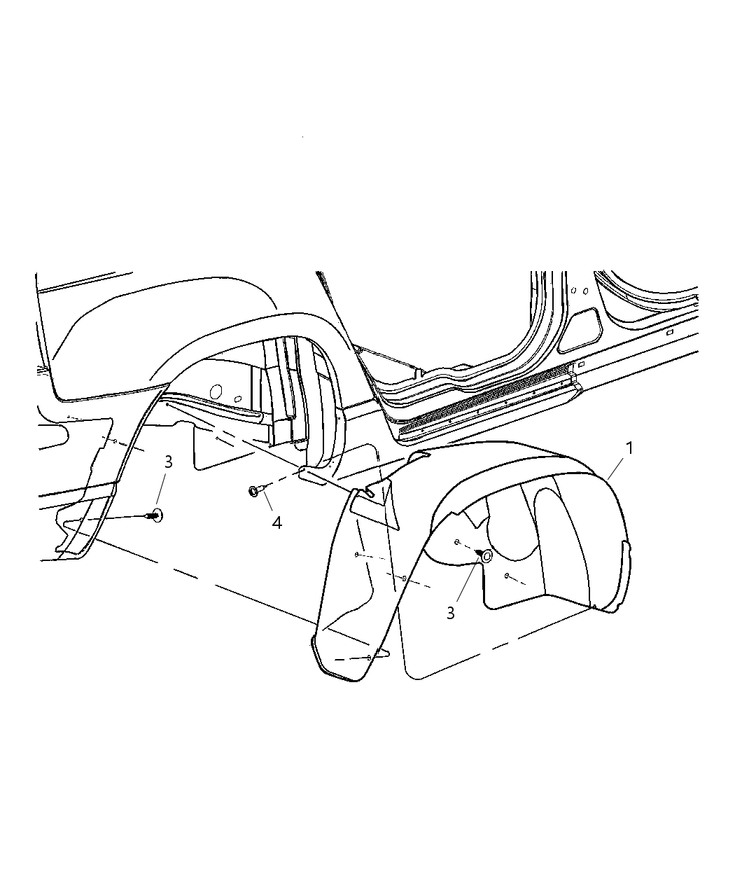 Mopar 4719987AB Extension Wheel House