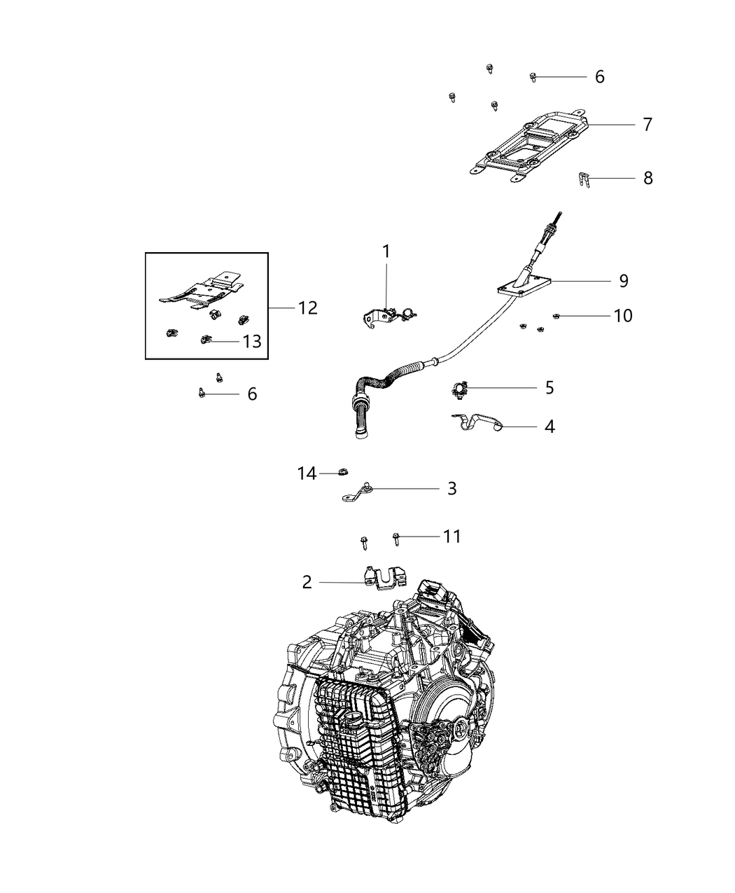 Mopar 68254719AA Bracket Transmission Control Cable