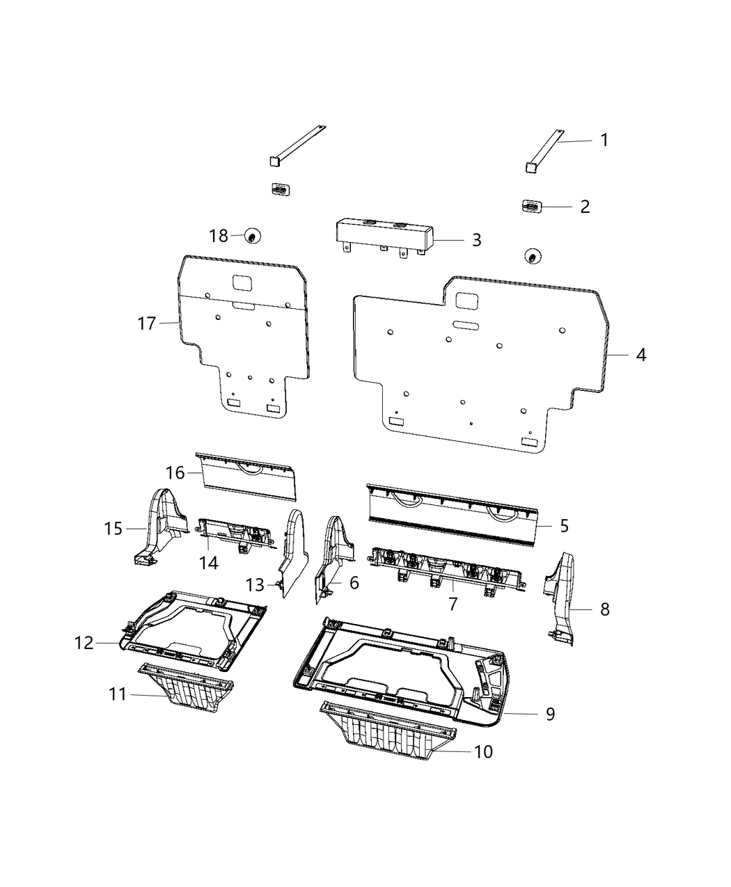 Mopar 68323036AB Strap Seat