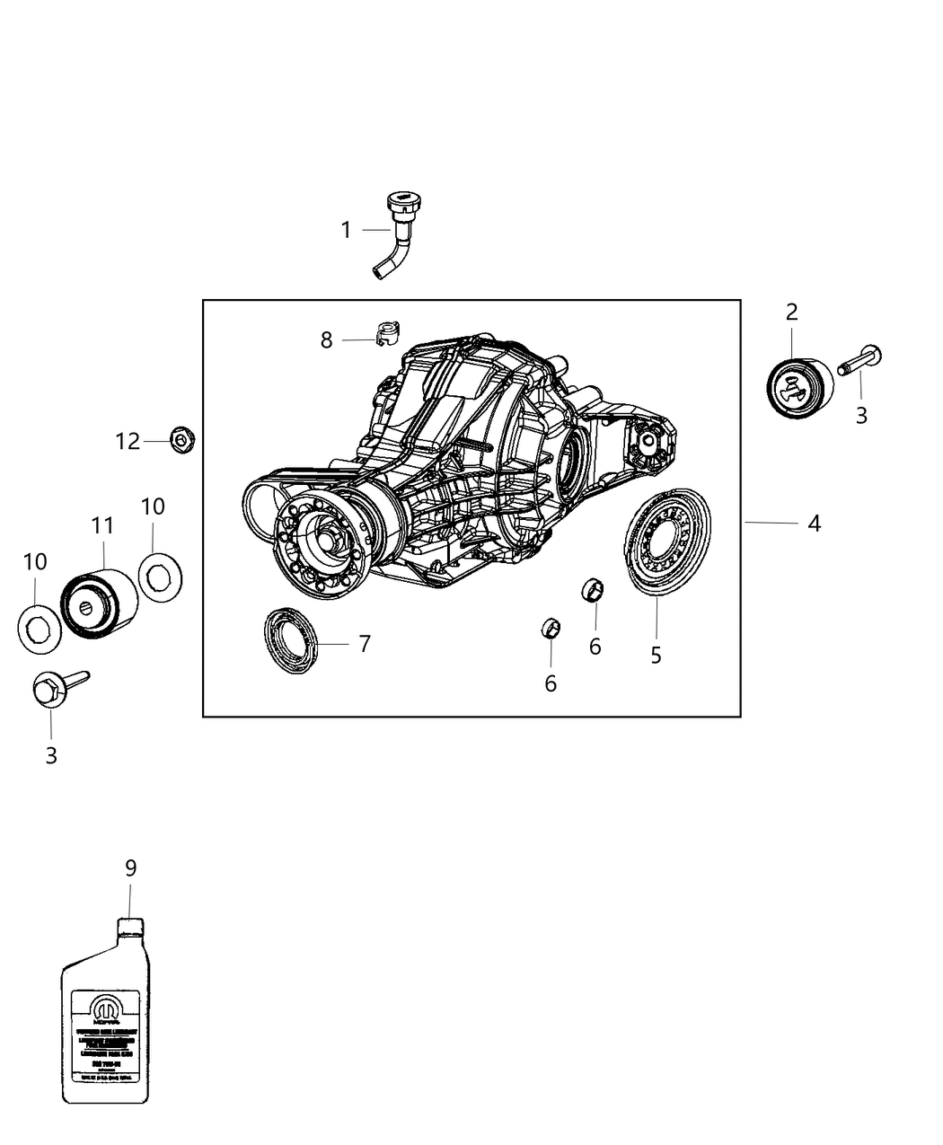 Mopar 68204631AA Differential Rear Axle