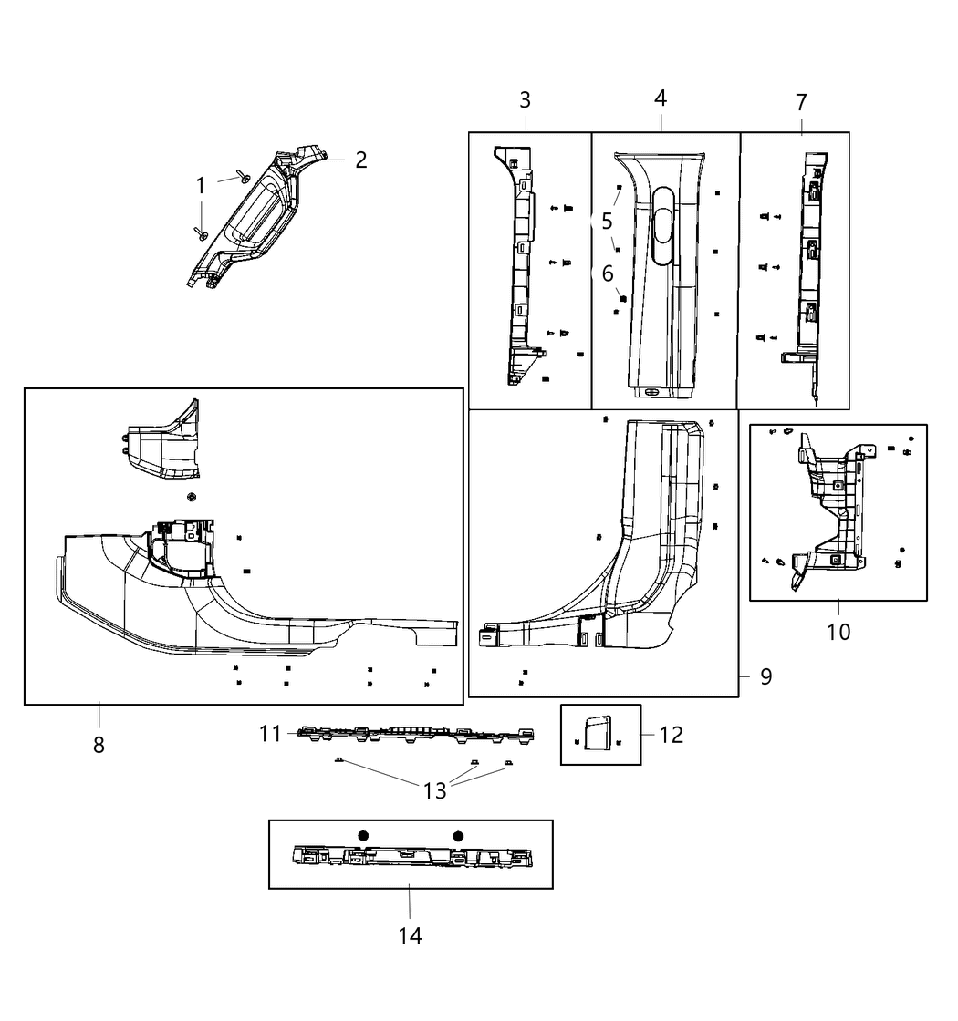 Mopar 68492443AB Trough Wiring Upper