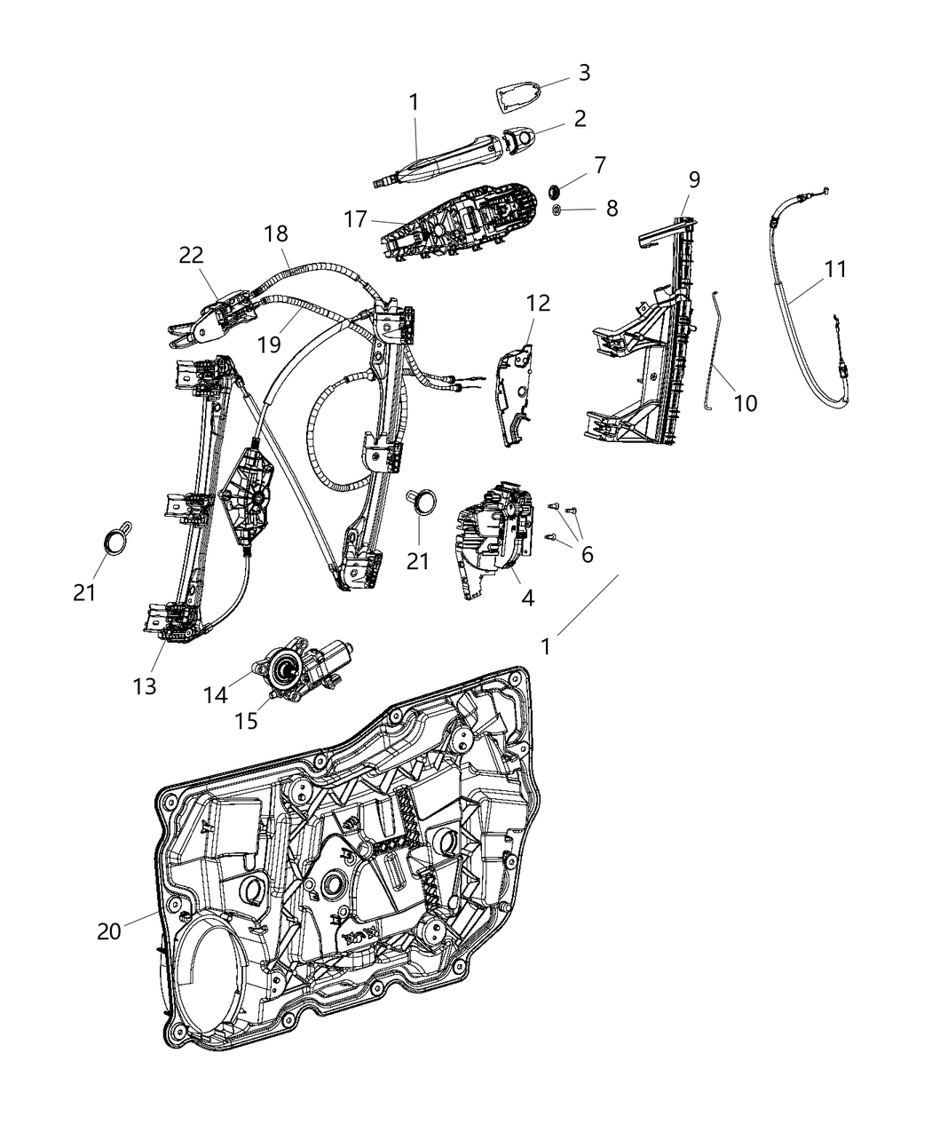 Mopar 5LX811ARAF Handle Exterior Door