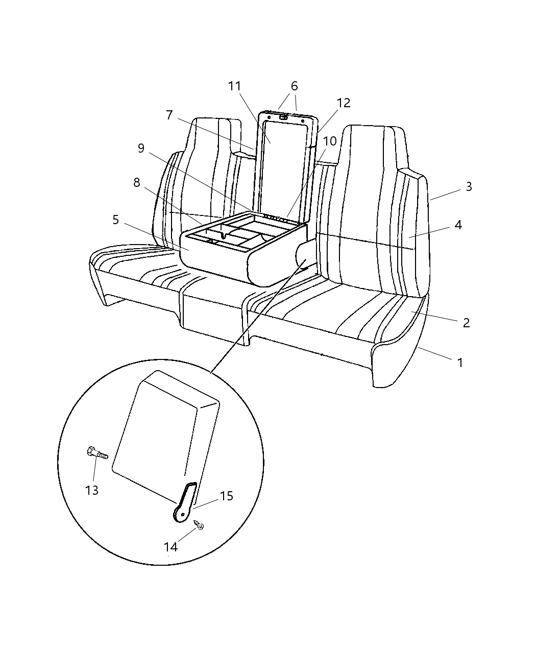 Mopar UP811C3AB Base Armrest