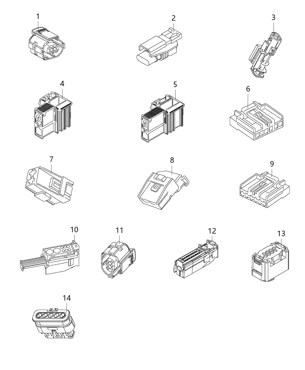Mopar 68236015AA Connector Electrical Swirl Valve & O2 Sensor