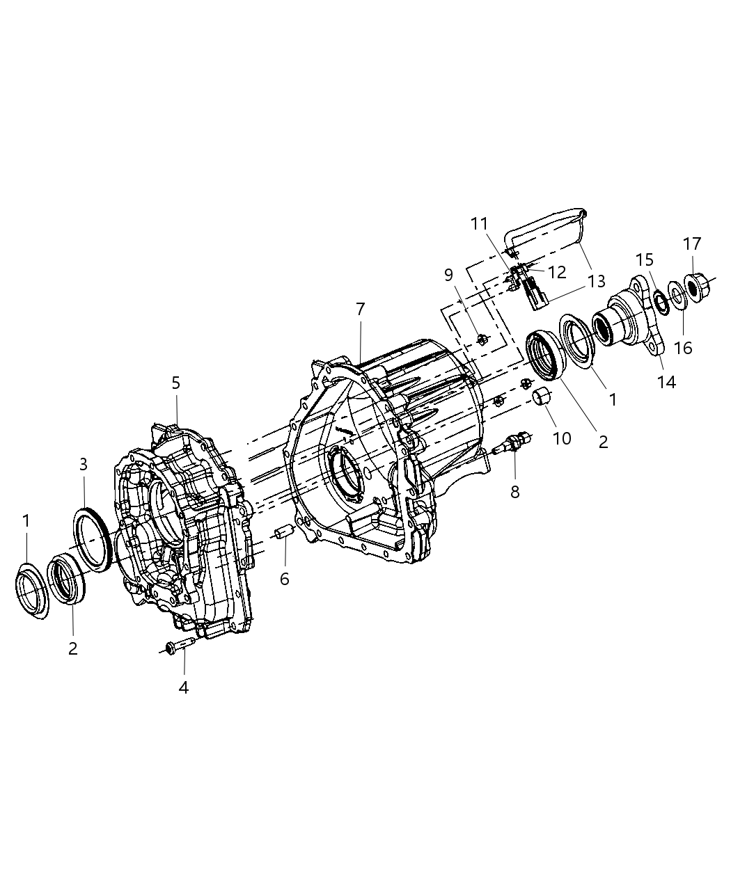 Mopar 68055258AA Case Half Front