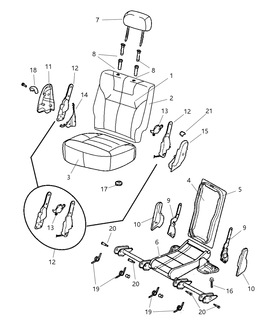 Mopar 5012007AA Anchor Kit Tether - Child Seat