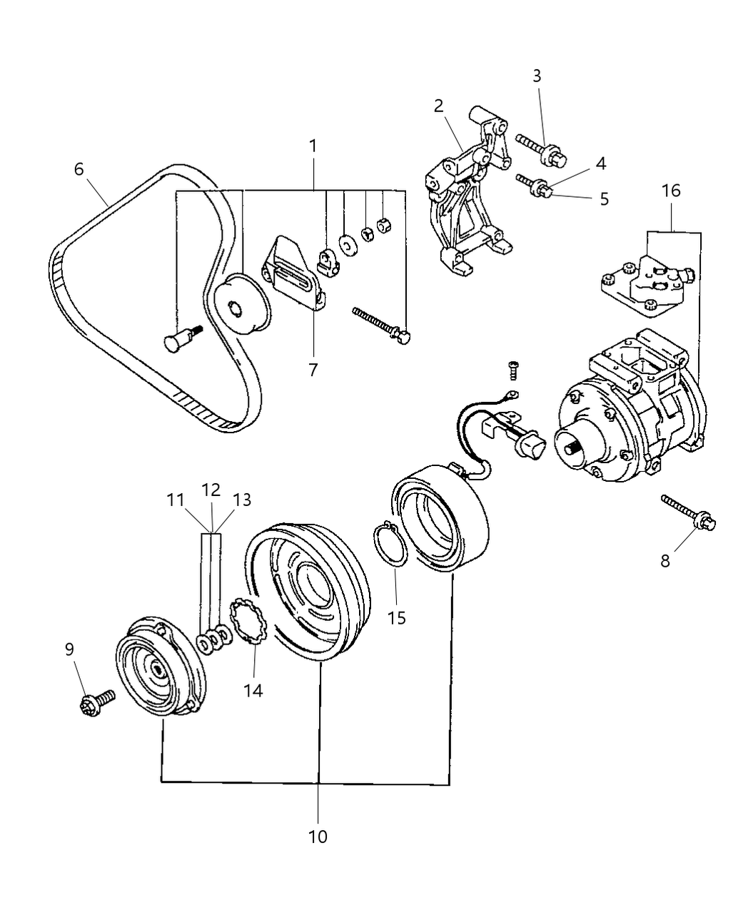 Mopar MB609775 Washer, Compressor Clutch (Plain)