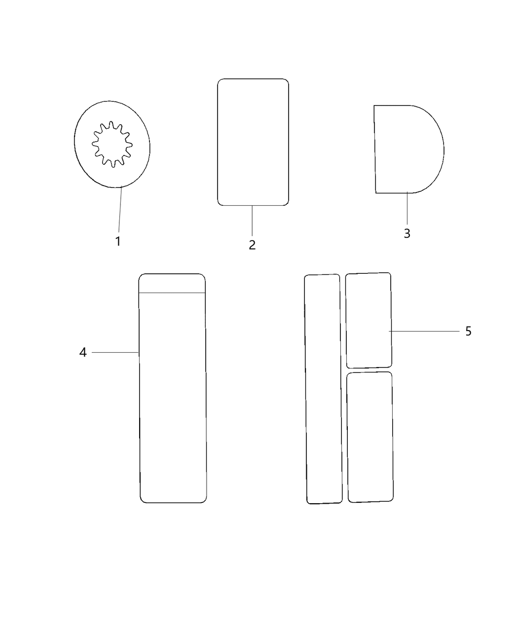 Mopar 68297585AA Label A/C System Close Out Panel Radiator Top - Washer Fluid