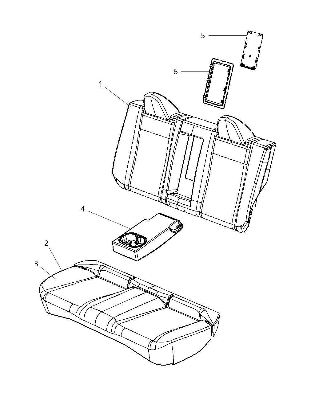 Mopar 5QY76DX9AA Cushion Rear Seat Cover And Foam