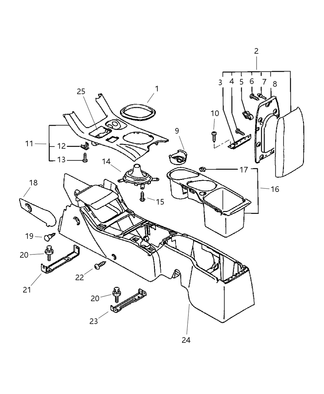 Mopar MF453004 Screw Console
