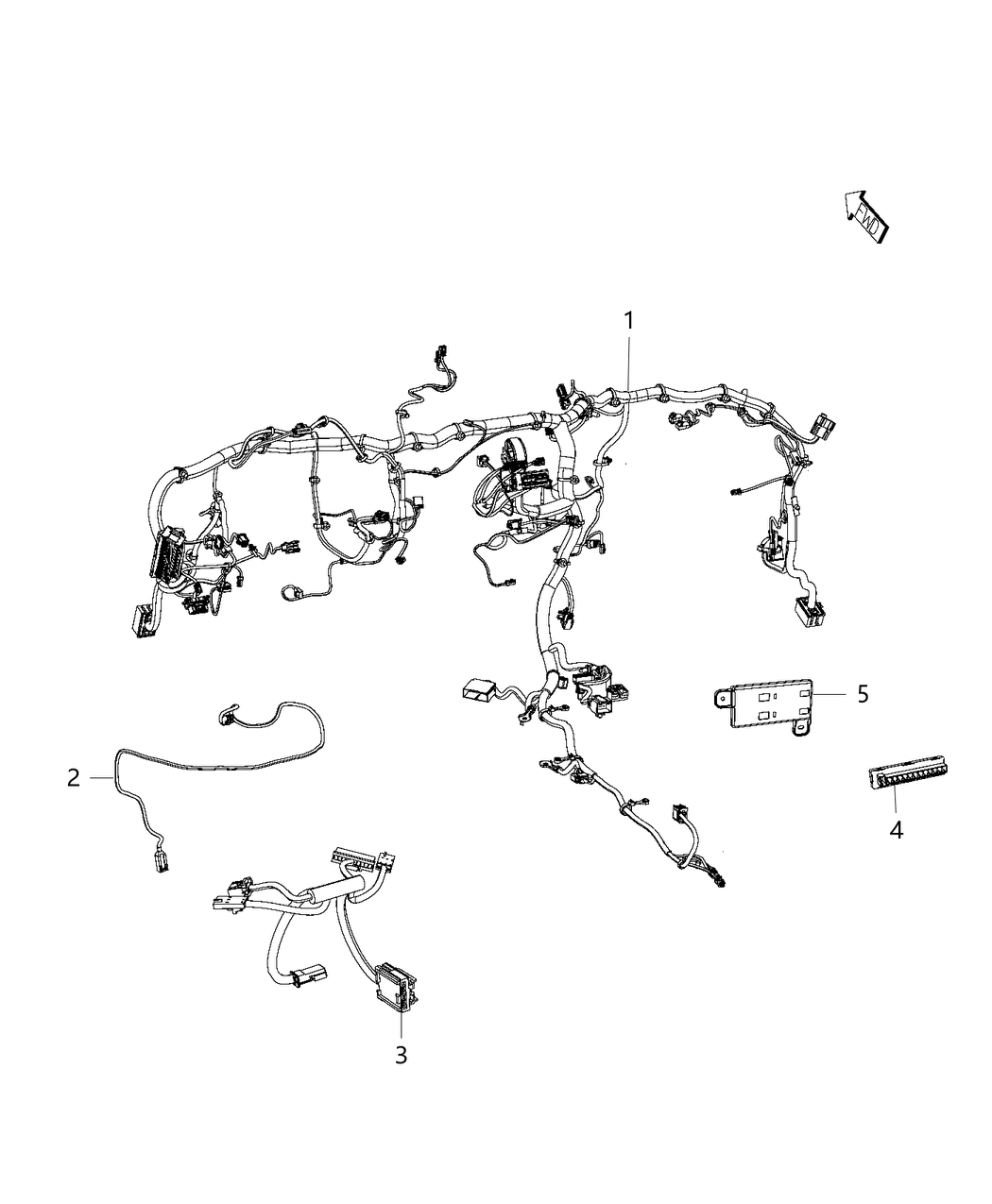 Mopar 68242158AC Wiring Instrument Panel