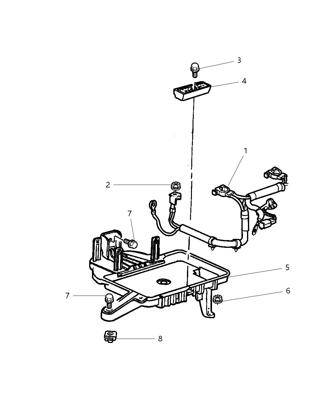 Mopar JEEP065750 Support Battery