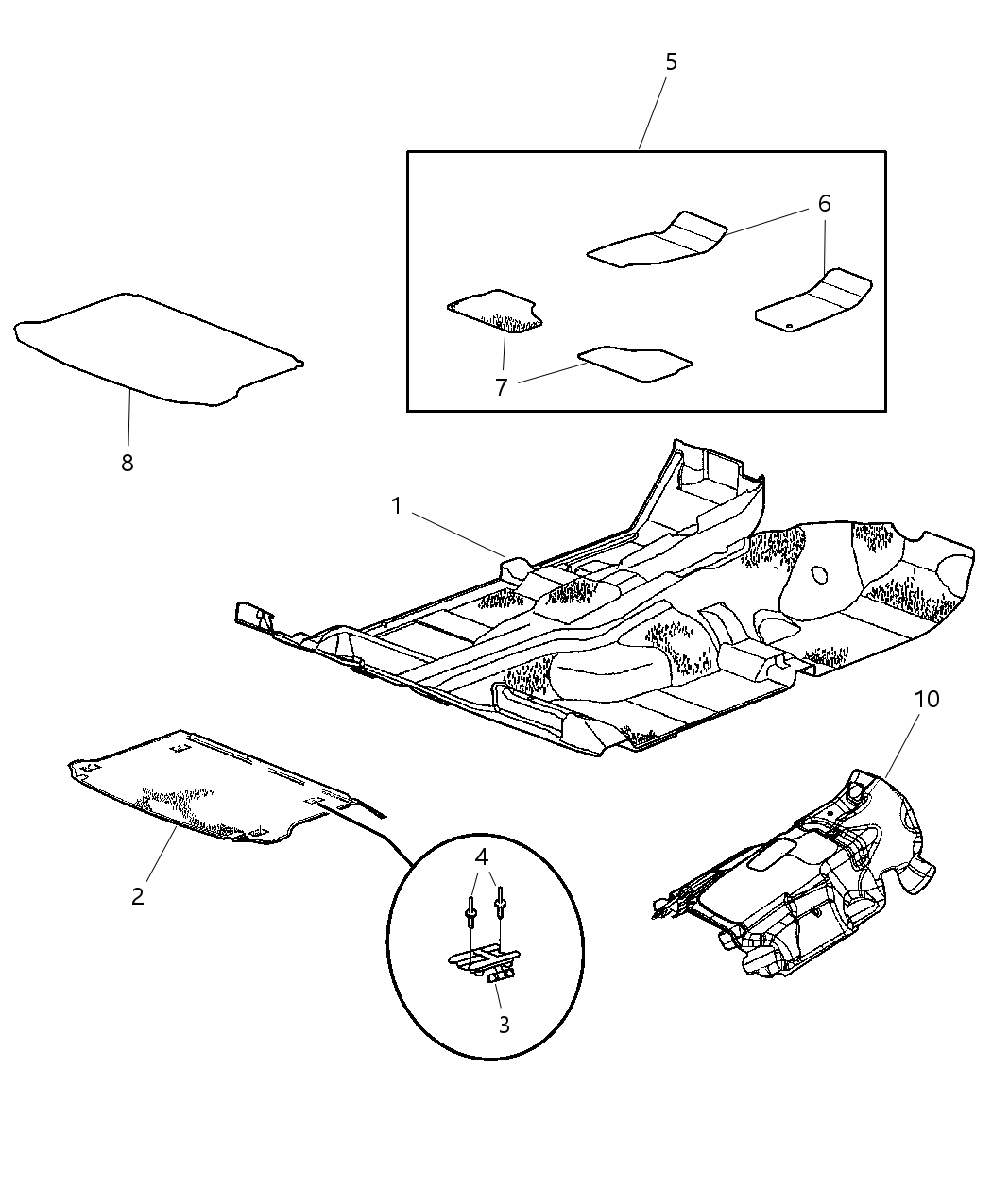 Mopar 55352899AA Silencer Floor Pan 2.8 Diesel Only
