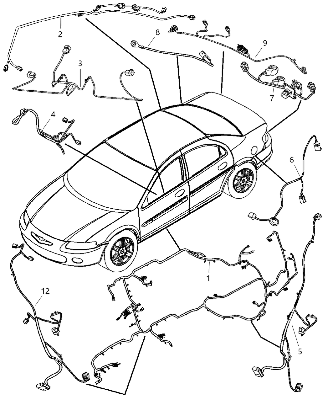 Mopar 5087216AA Wiring Headliner