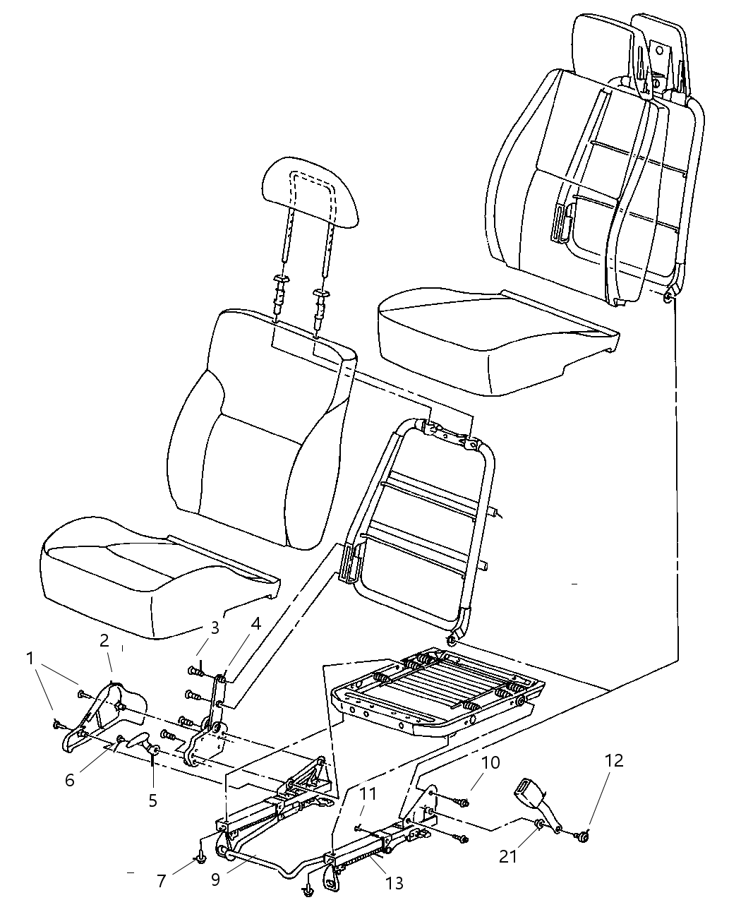 Mopar 5017595AA Spring Seat Track Adjuster