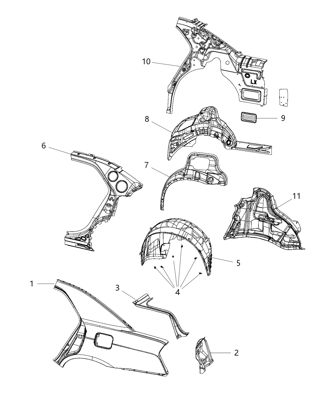 Mopar 68253139AC Reinforcement Sill
