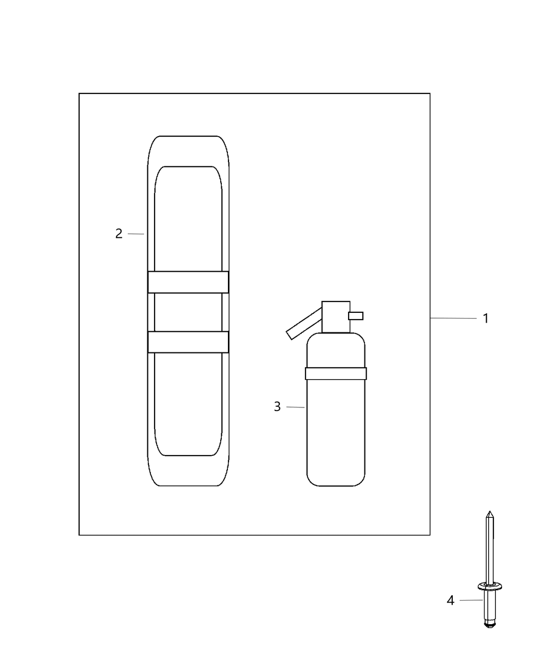 Mopar 82214344AC Emergency Kit Roadside Includes: Bag