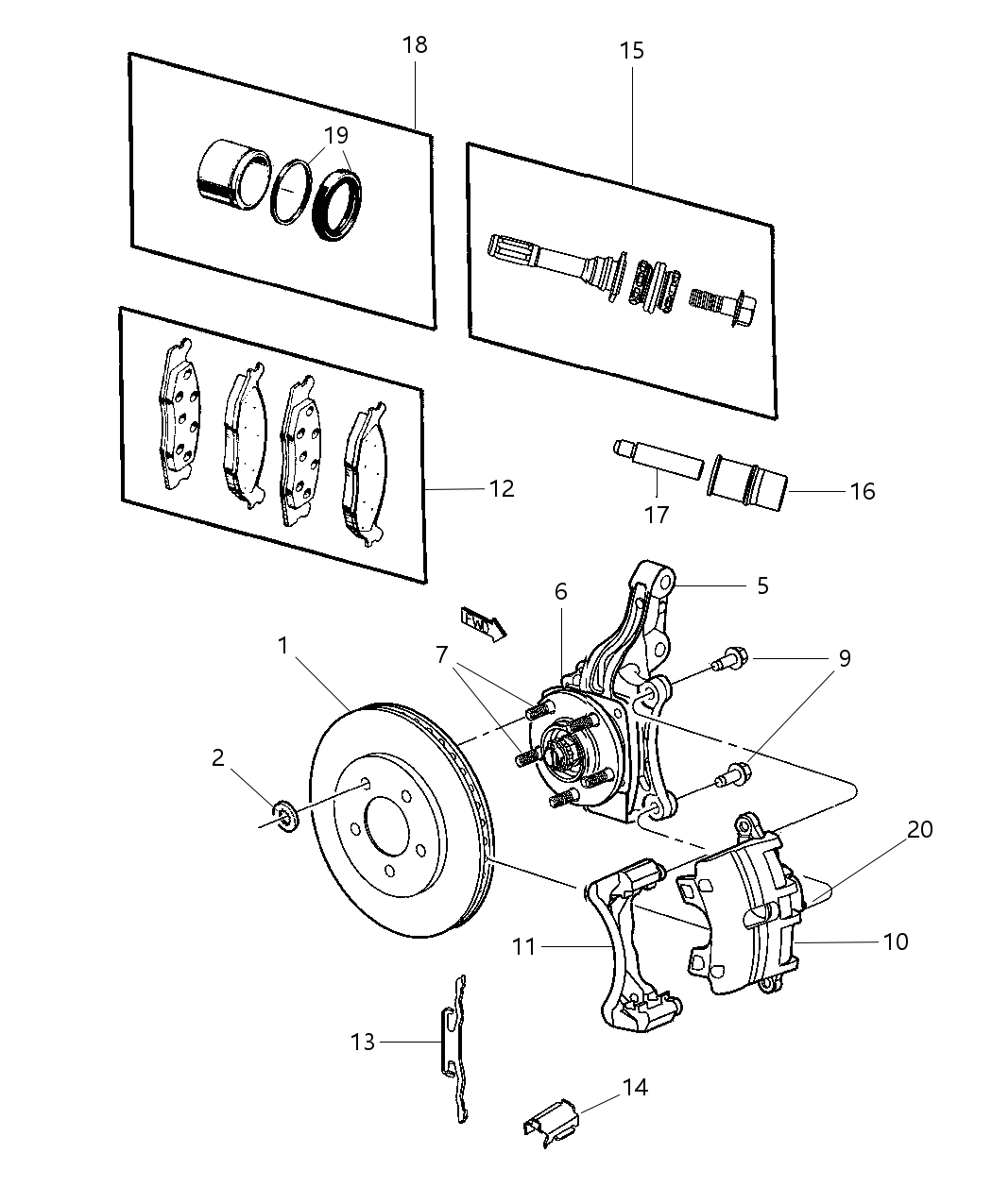 Mopar BHKH5082 Pad Kit Front Disc Brake