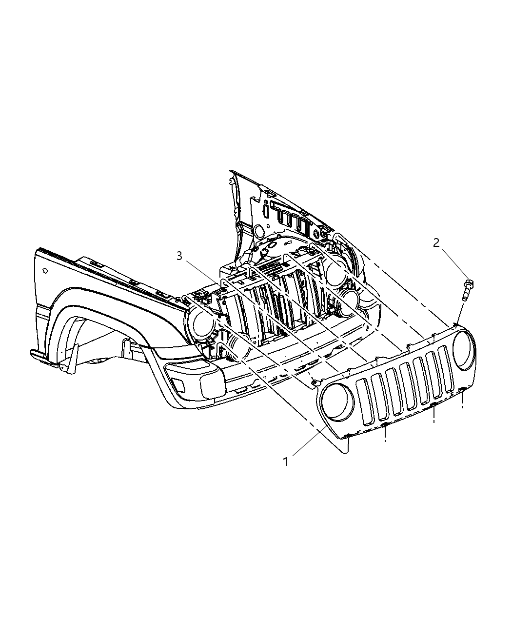 Mopar 55157445AA Bracket Grille Opening Panel
