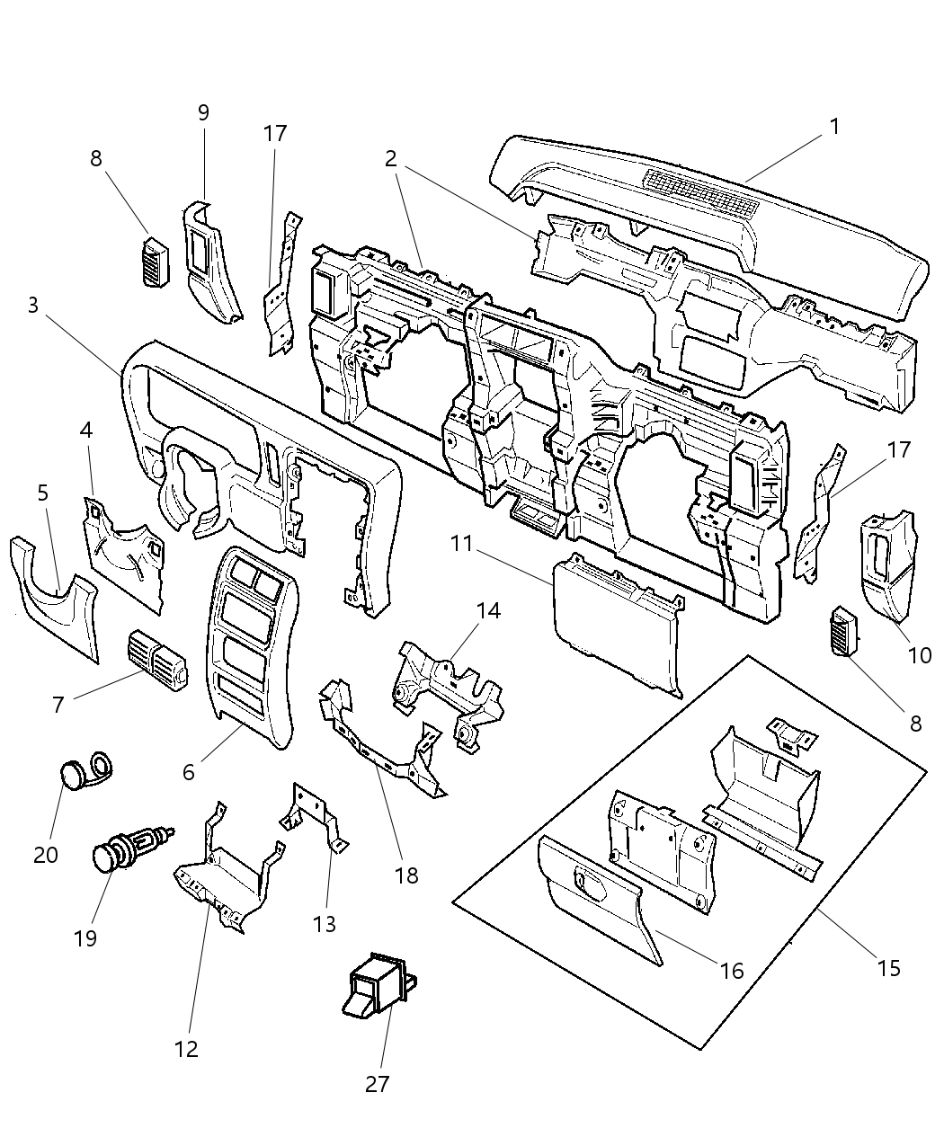Mopar 5EB761C3AC End Cap