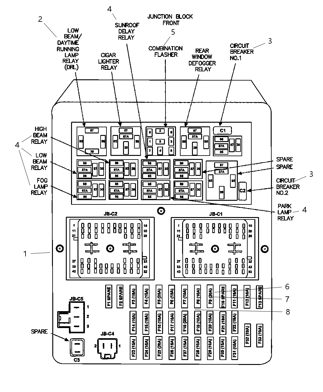 Mopar 5017491AA Relay Package Radiator Fan