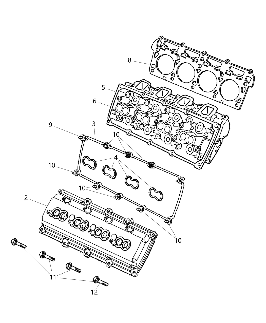 Mopar 5135357AB Gasket Package Engine Upper See Notes